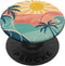 Retro Summer Vibe Designs Retro Summer Vibes | Beach Palm and Sun Design PopSockets Adhesive PopGrip