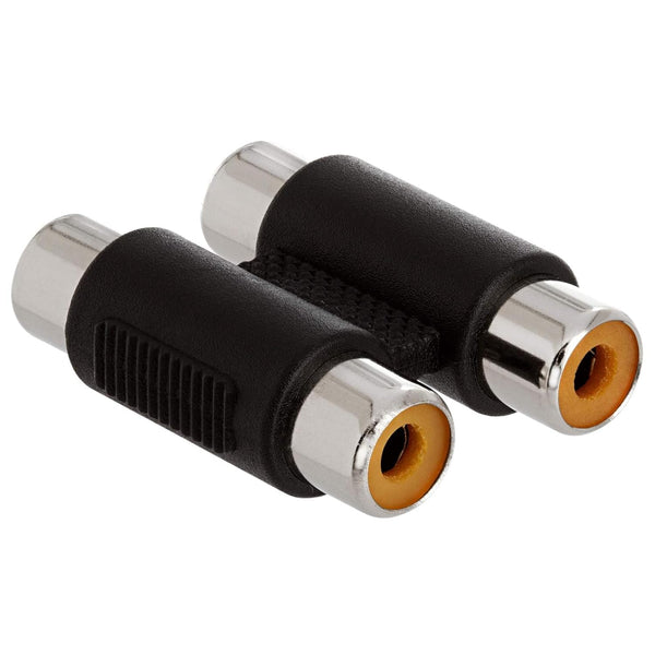 Cmple 2 RCA Female to Female Coupler, Dual Jack Adapter Connector for Stereo Audio Video