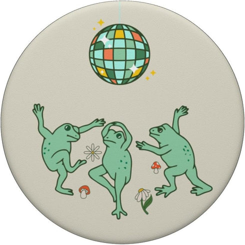 Funny Frog Disco Dance 70s 80s Groovy Hippie Funky PopSockets Standard PopGrip