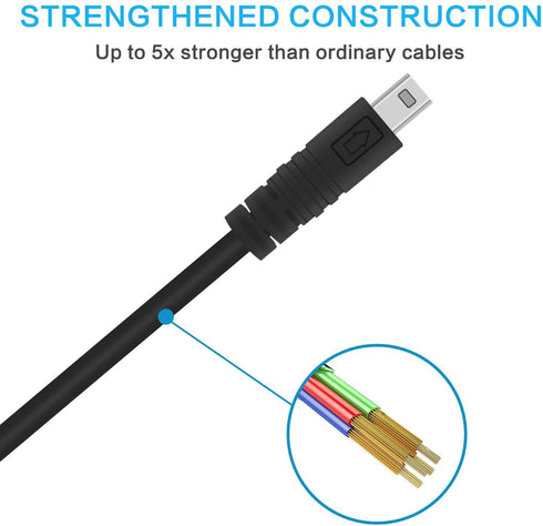 Replacement UC-E6 USB Cable Photo Transfer Cord Compatible with Nikon CoolPix, L, D, P Series Digital Camera D3300,