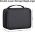 Large Capacity Electronics Accessories Organizer Travel Case, Waterproof Leather Cord Organizer with Adjustable
