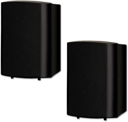 Theater Solutions TS425ODB Indoor/Outdoor Speakers, Weatherproof, Mountable Black Pair, 4.25-Inch