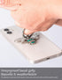 Allengel Bee Phone Ring Holder, Cute Finger Kickstand with Crystal for iPhone or Smartphone Cases, Silver Turquoise