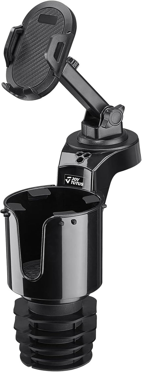 JOYTUTUS Cup Holder Phone Mount for Car, Large Adapter with 360 Degree Rotation, Compatible with iPhone & Samsung
