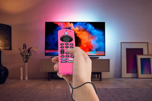 LEFXMOPHY Fire Stick 4k Max 2023 Remote Cover Replacement for Fire TV Stick 4K Max, Silicone Protective Case - Hot Pink