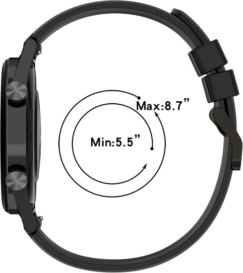 FitTurn 10-Pack Bands for Desong D09 Smartwatch,22mm Silicone Strap Wristband Replacement Band Accessory for Desong D09 Fitness Wellness Tracker
