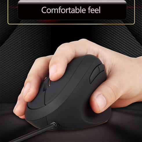 Wired Ergonomic Optical Vertical Mouse, 3 Adjustable DPI, 6 Buttons USB Computer Mouse