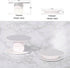Ksadiye Clear Phone Grip with Expanding Kickstand,Cell Smartphones Collapsible Stand Pink White Heart Design for Phone