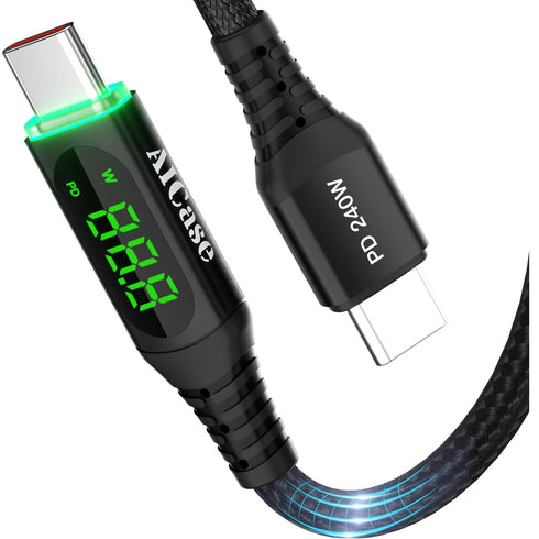 AICase 240W USB C to USB C Charger Cable for iPhone 15, MacBook Pro, Fast Charging Cable for Samsung Galaxy S24