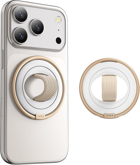 SODI Cell Phone Ring Holder with Finger Strap, Detachable Finger Strap Magnetic Phone