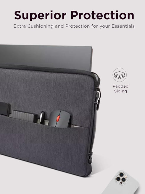 Lenovo Urban 13 Inch Laptop Sleeve for MacBook Air/Pro, Water Resistant Notebook/Tablet Case - Charcoal Grey