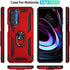 Androgate Compatible with Motorola Moto Edge 2021 Case, Military-Grade Metal Ring Kickstand, 15ft Drop Tested (Red)