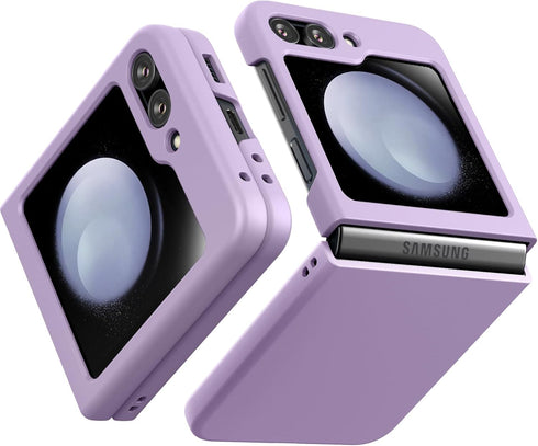 Thin Hard Matte Phone Case for Samsung Galaxy Z Flip 5 (2023) - Lilac, designed for Galaxy Z Flip5.