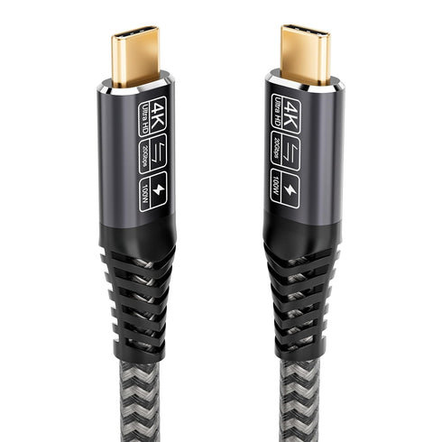 USB C to USB C Cable 10ft - Long USB C 3.2 Gen 2x2 Monitor Cable, 4K, 20Gbps Data Transfer, 100W Fast Charging,