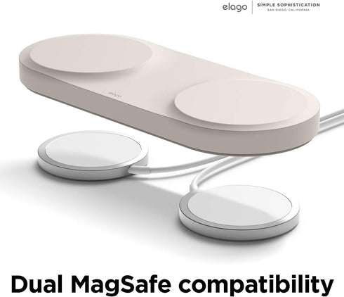 elago 2 in 1 Wireless Charger Stand, Charging Station for MagSafe, Compatible with iPhone and AirPods
