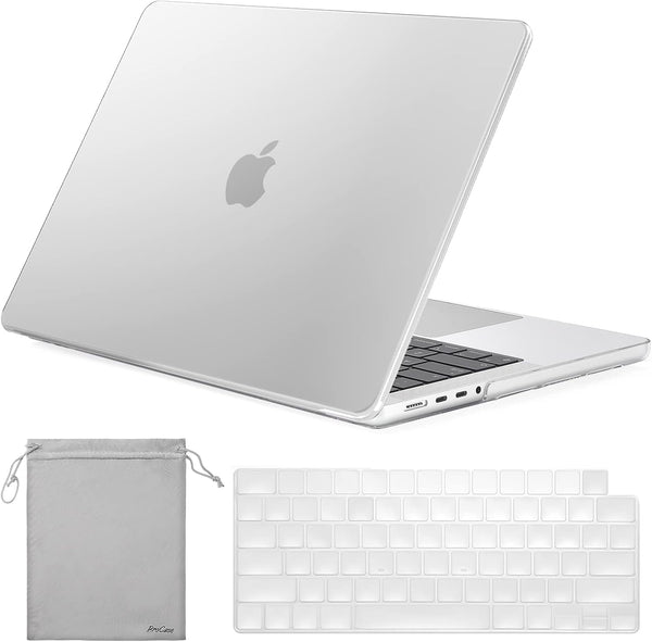 ProCase Slim Hard Shell Case for MacBook Pro 16.2 Inch 2024, with Keyboard Cover and Touch ID