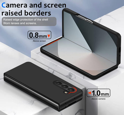Z Fold 6 Liquid Silicone Case for Samsung Galaxy Z Fold6 5G, Slim Anti-Scratch Protective Cover for 7.6-inch, Black