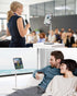 SAIJI Tablet Stand Holder, Height Adjustable Portable Monitor Stand, 360 Degree Rotating, Aluminum Alloy Cradle Mount
