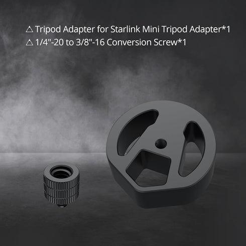 CAMWAY 1/4"-20 3/8"-16 Star-Link Mini Tripod Adapter - Aluminum Alloy Tripod Adapter and Threads, Star-Link Mini