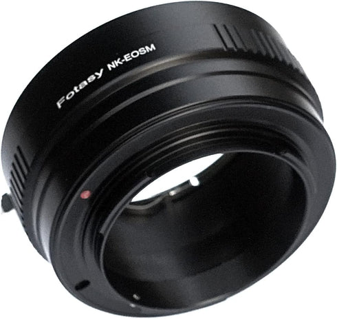 Fotasy Nikkor F Mount Lens to Canon EF-M Adapter, Compatible with Canon EF M Mount Mirrorless Cameras