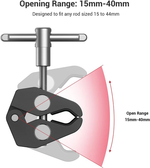 SMALLRIG 9.8 Inches Adjustable Friction Power Articulating Magic Arm with 1/4" and 3/8" Thread for LCD Monitor/LED