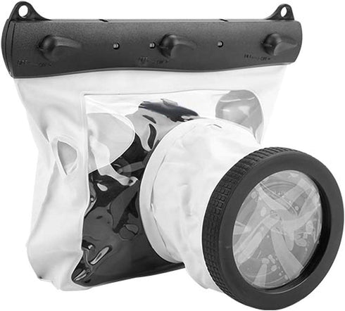 Waterproof Housing Bag for DSLR Cameras, Full Sealed Underwater Case, 20M Anti Shock Bag for Nikon (White)