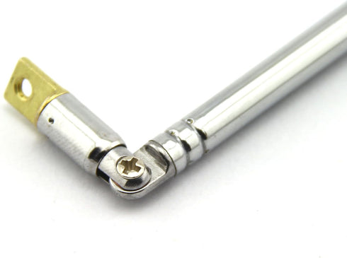 E-outstanding 1 62.5cm 24.6" 4 Pair AM FM Radio Universal Antenna, Length Section Telescopic Stainless Steel