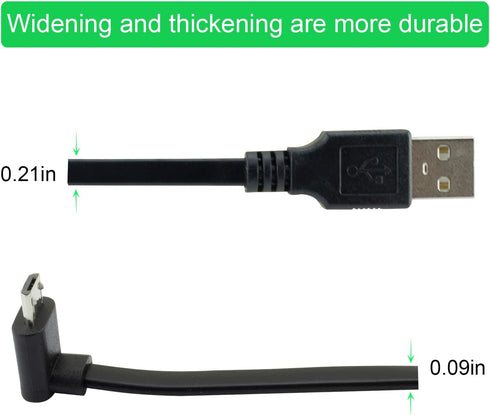 LEFXMOPHY Black Power Cord for WYZE Cam Pan V3 with 90 Degree Right Angle L-Shape Connector 20ft Micro USB