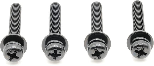 Replacement Screws, 1 Set of Metric Screws (Model RS-198456), Pan Head - Philips Drive - Black Plated (Pack of 4)