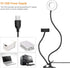 Andoer 3.5in 3 Webcam Light Stand Clip-On Mini USB Ring Light Lighting Modes Adjustable Flexible Arms Design with Phone
