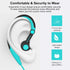 mucro Sport Headphones Wired, Over Ear in-Ear Earbuds, Headphones with Microphone for iPhone, Android Phone (Blue-TypeC)