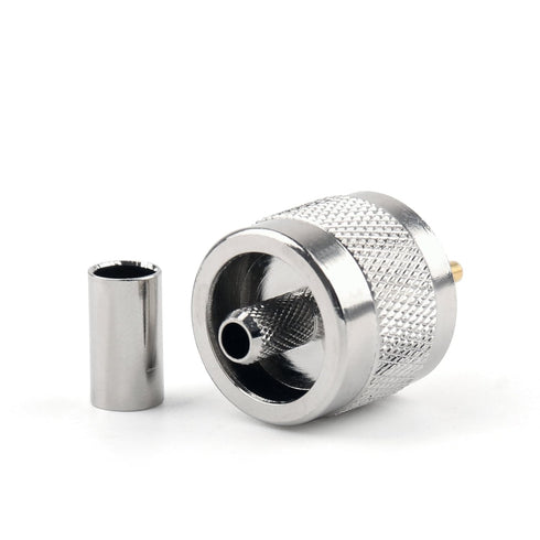 Areyourshop 10Pcs Connector UHF Male PL259 Plug Crimp for RG58 RG142 LMR195 Cable Straight