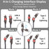 4 in 1 USB C Charging Cable | 100W Fast Charging & Data Sync Multi Charging Cable (100CM/Dark Gray)