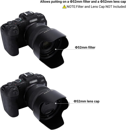 Tulip Flower Lens Hood - Compatible with RF 35mm F1.8 Macro is STM on EOS R6 R5 RP, Reversible Lens Shade