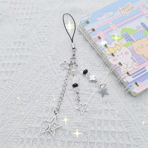 1-4 PCS Cute Y2K Phone Charm Aesthetic Accessories, Bear Strawberry Butterfly Heart Lanyard String for Bag Decor