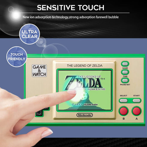 Orzero (4 Pack) Tempered Glass Screen Protector for GAME & Watch The Legend of Zelda/Super Mario Bros, Anti-Scratch