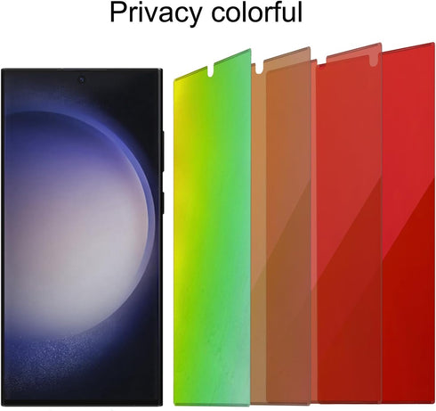 2 Pack Anti-Blue Privacy Screen Protector for Samsung Galaxy S23 Ultra - Anti-Spy Soft Red Film, 6.8 Inch