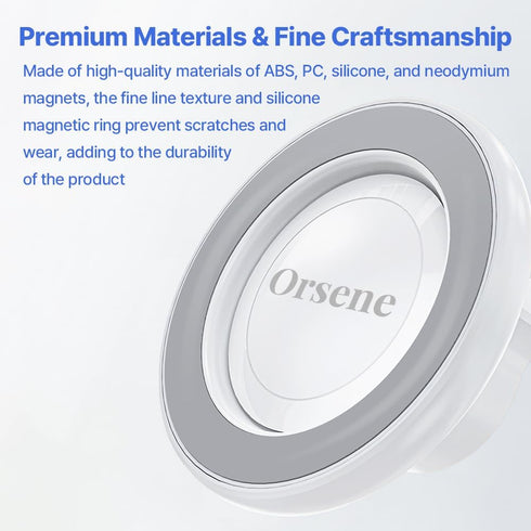 Orsene 360 for MagSafe Wall Mount Magnetic Phone Holder Includes All Smartphone Compatible Rings (Self-Adhesive)