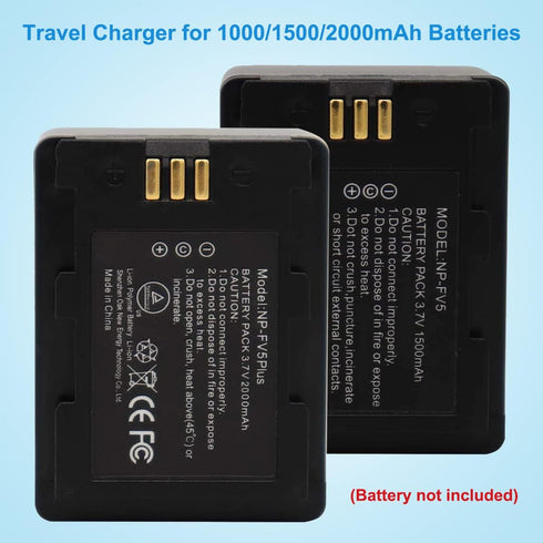 CofunKool NP-FV5 NP-FV5 3.7V 2000mAh NP-FV5 1000/1500mAh Video Camera Camcorder Battery Charger for Plus Battery