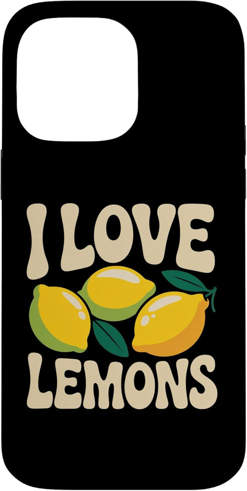 Lemon Fruit Citrus Lover Enthusiasts I Love Lemons Citrus Yellow Fruit Fun Case for iPhone 14 Pro
