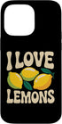 Lemon Fruit Citrus Lover Enthusiasts I Love Lemons Citrus Yellow Fruit Fun Case for iPhone 14 Pro