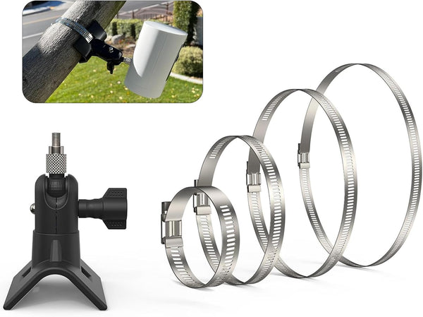 No-Drill Outdoor Security Camera Pole Mount, Universal Mounting for Ring, Eufy, Wyze, Arlo, Google Nest Cameras -