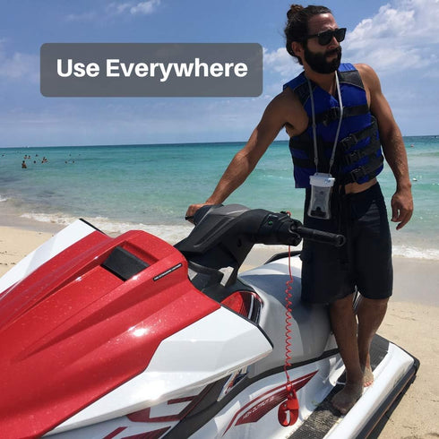 AquaVault 100% Waterproof Floating Smart Phone Case & Money Pouch, Fits All Phones, Heavy Duty PVC, Adjustable Neck