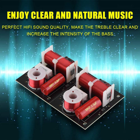 Zerone 2Pcs Speaker Frequency Divider Board, 2 Way Treble/Bass Hi-Fi Audio Crossover Filter DIY Module