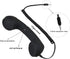 3.5mm Retro Telephone Handset Mic Microphone Speaker for iPhone, iPad, Mobile Phones, Cellphone, Smartphone (Black)