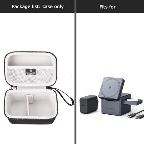 Hard Storage Case for Anker 3-in-1 Cube MagSafe Charger, 15W Max Fast Charging Foldable Wireless Charger