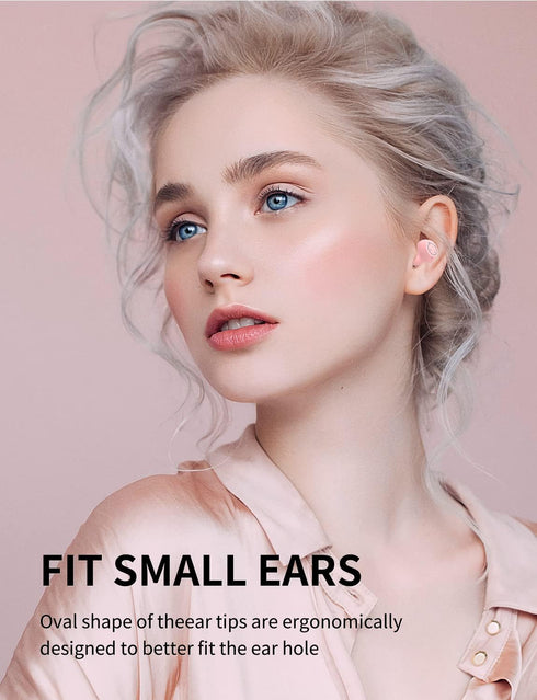 Kids Wireless Earbuds TWS Bluetooth 5.3 Headphones with Touch Control, Pink Kitty Wireless Charging Case, IPX5