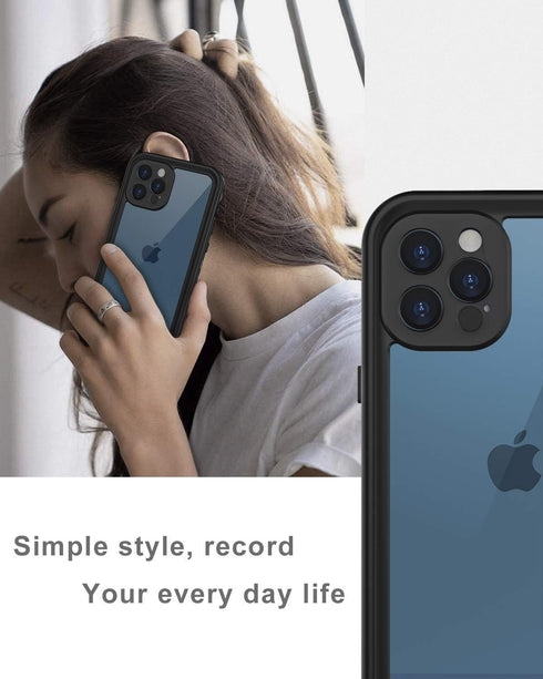 Design for iPhone 12 Pro Waterproof Case, Full Body Shockproof Cover with Screen Protector, Dust Proof for iPhone 12