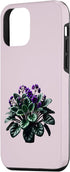 African Violet Lover Gifts and Apparel 12 African Violet Flower Plant Botanical Case for iPhone mini