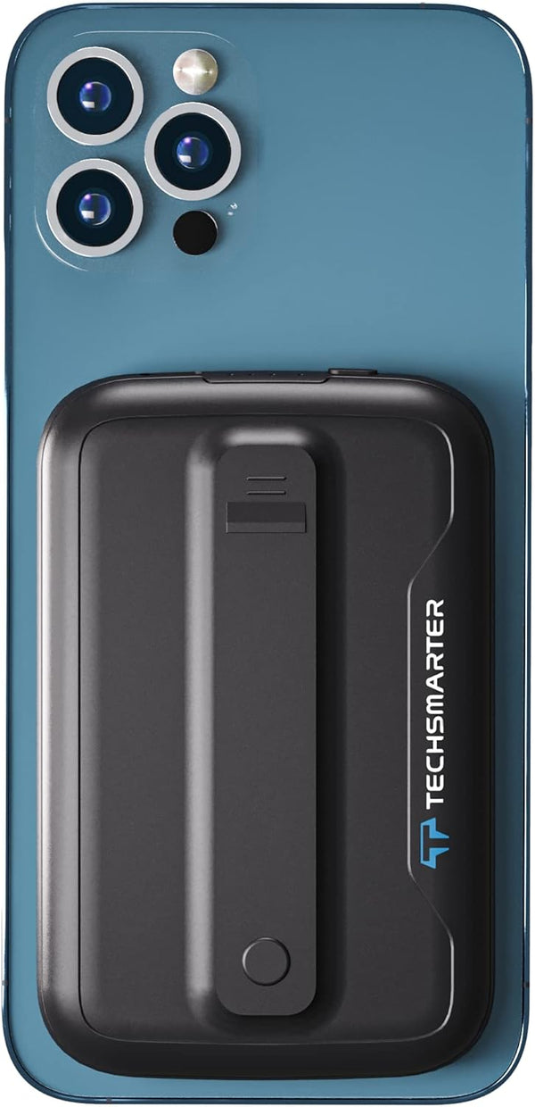 TECHSMARTER Magnetic Power Bank 5,000mAh, Wireless Portable Charger, 18W USB-C Fast Charging Battery Pack